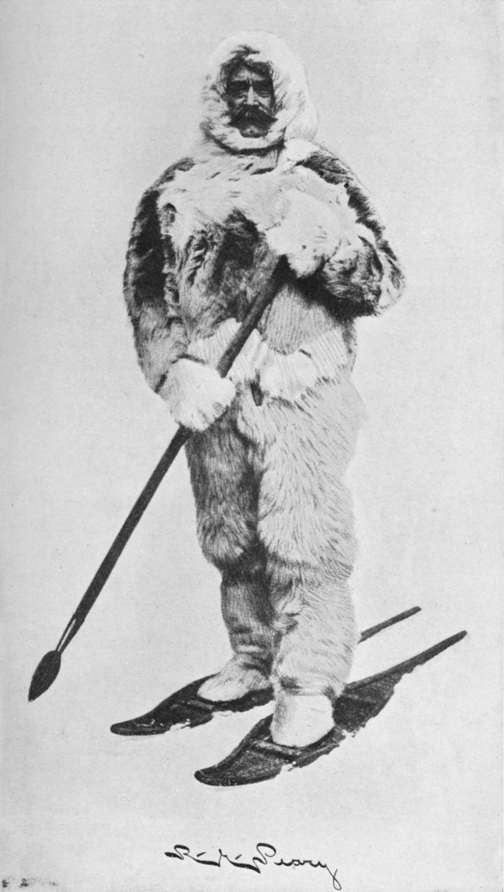 Peary in Arctische uitrusting, 1910, 1928 door Unbekannt