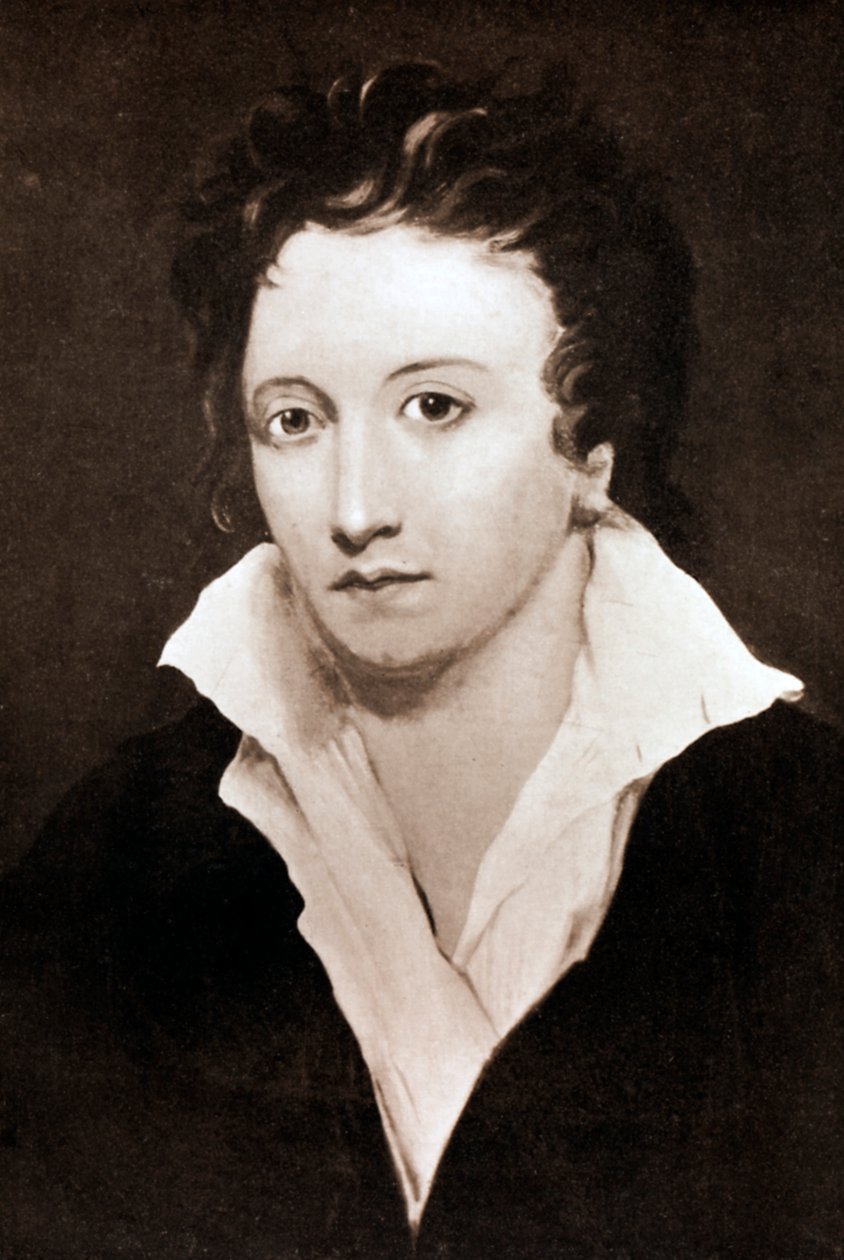 Percy Bysshe Shelley, Engelse romantische dichter, 19e eeuw door Unbekannt