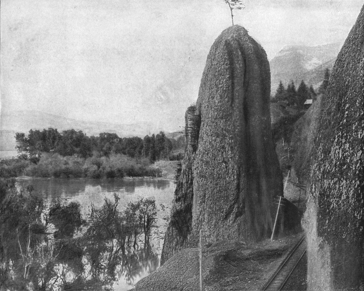 Zuilen van Hercules, Columbia River, VS, ca. 1900 door Unbekannt