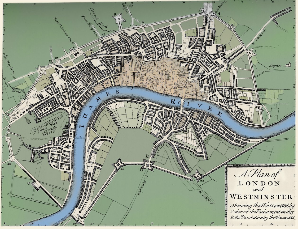 Plan van Londen en Westminster, 1749 1903 door Unbekannt