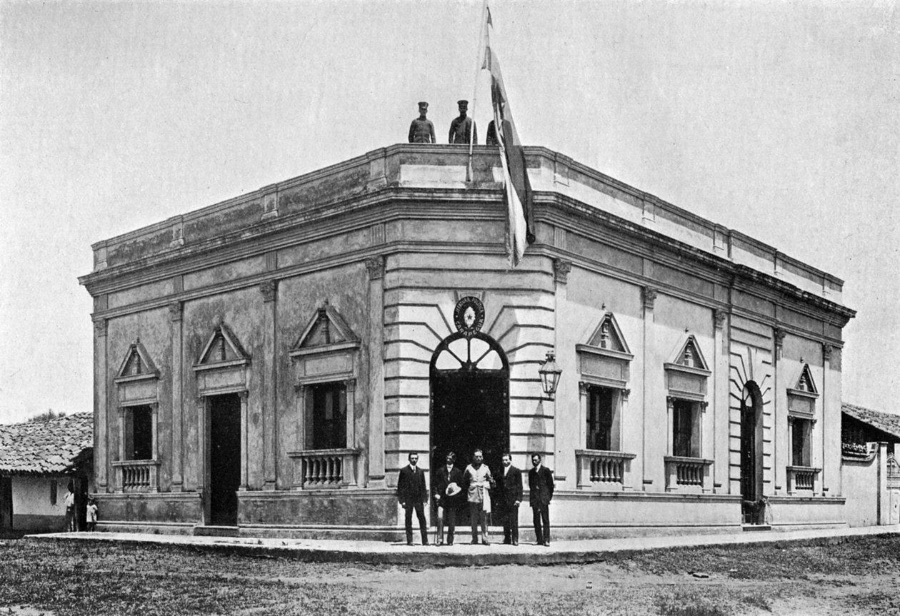 Kantoor van de politiemagistraat, Carapegua, Paraguay, 1911 door Unbekannt