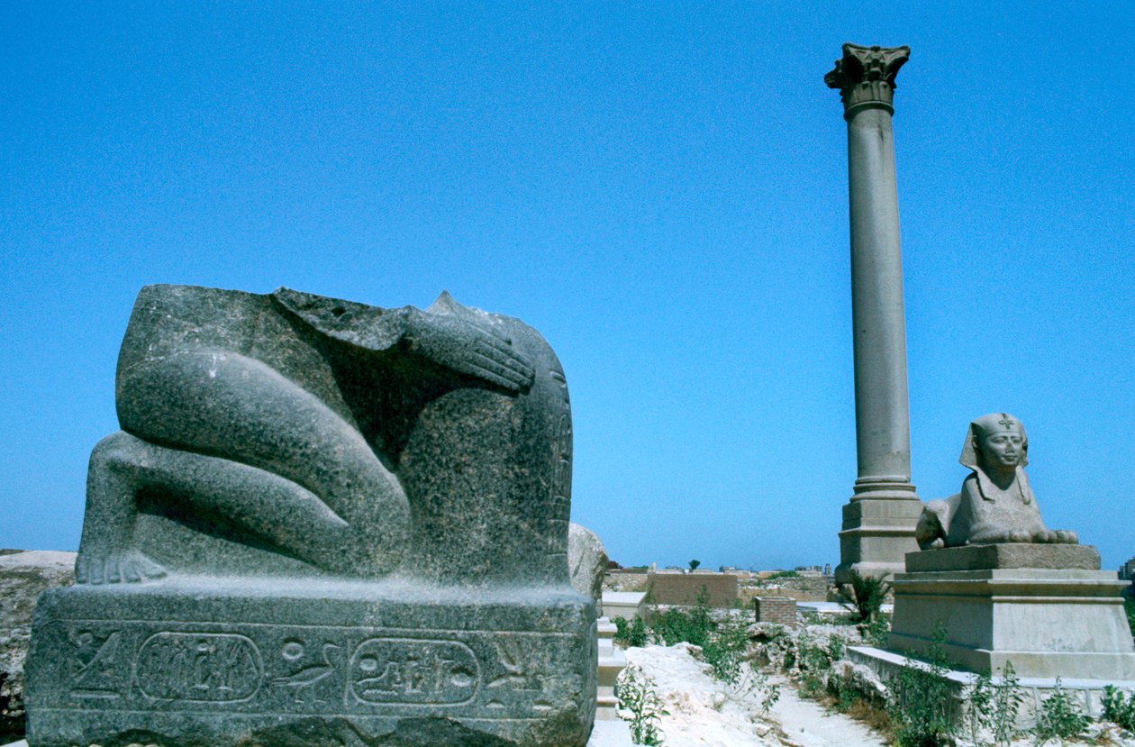 Pompeiuszuil, Alexandrië, Egypte door Unbekannt