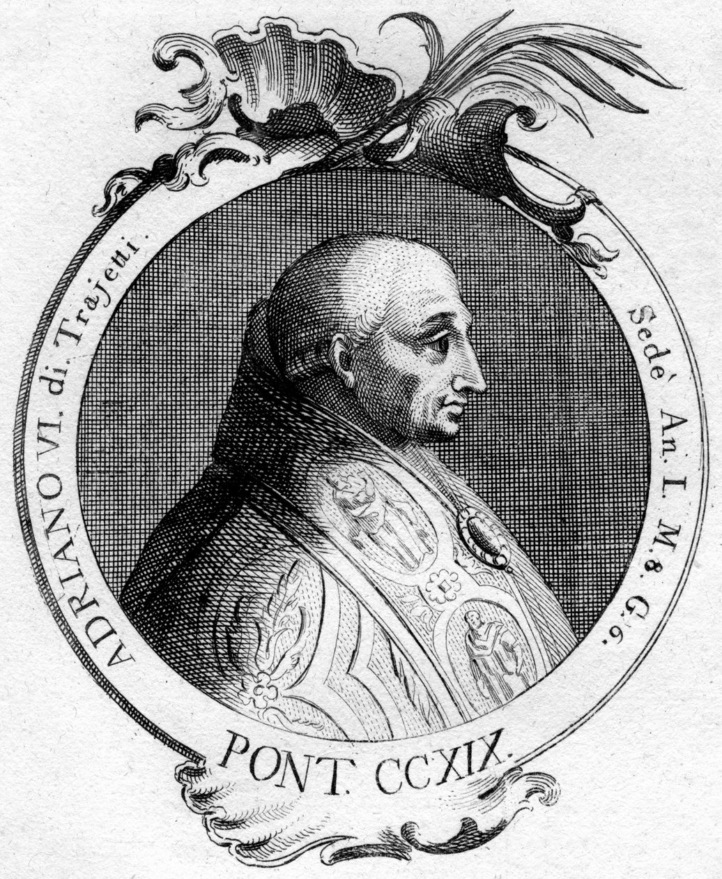 Paus Adrianus VI door Unbekannt