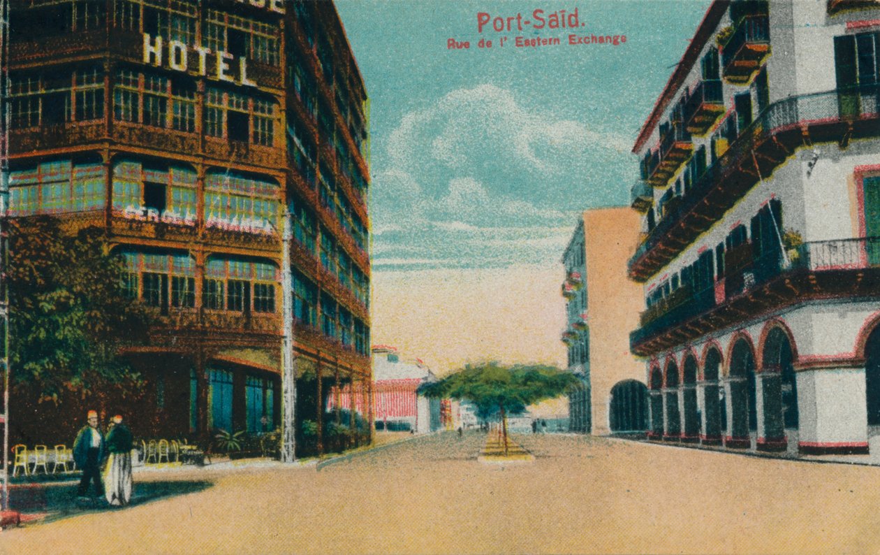 Port-Said. Rue de lEastern Exchange, ca. 1900 door Unbekannt