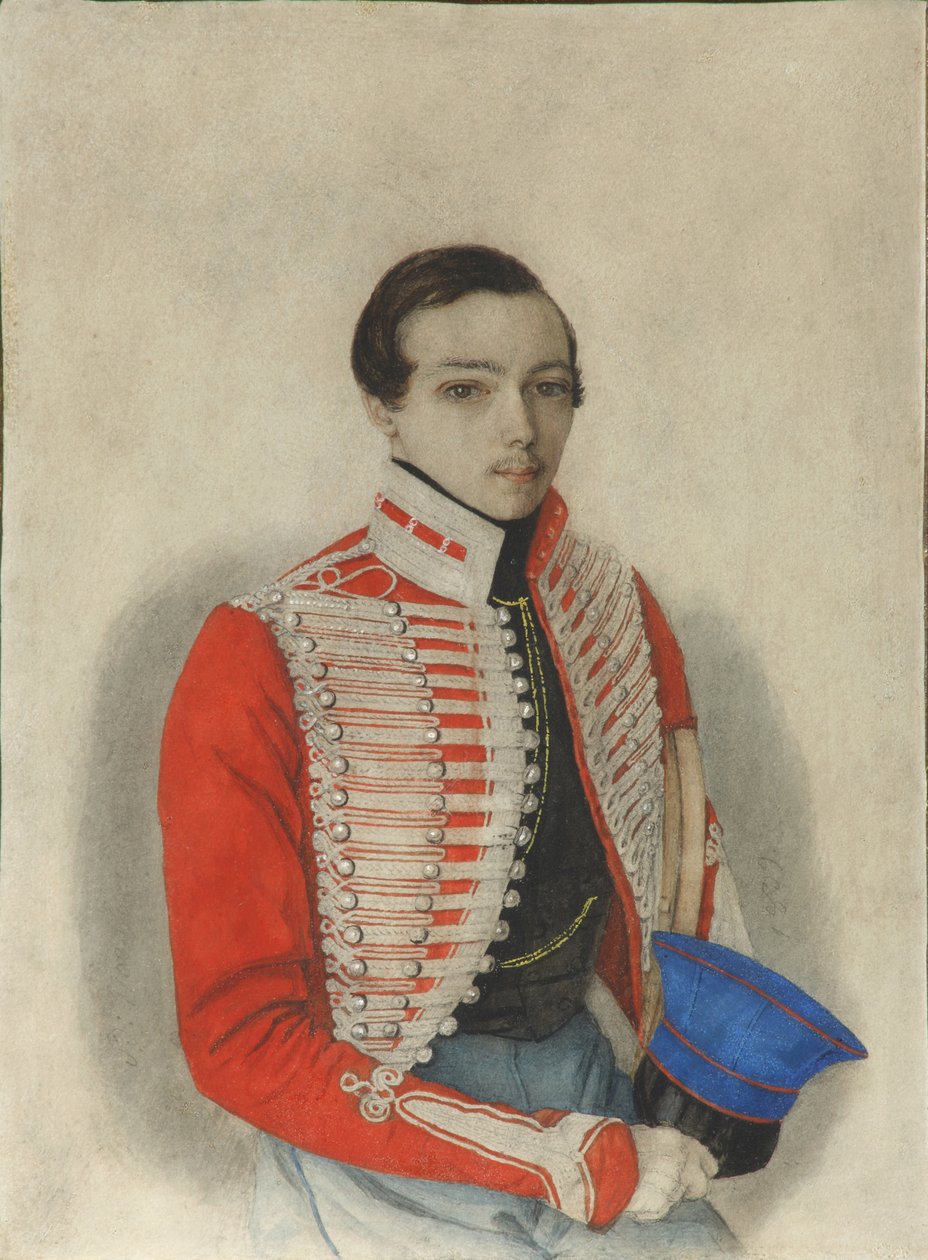Portret van Alexander Ivanovich Bezobrazov, 1839 door Unbekannt