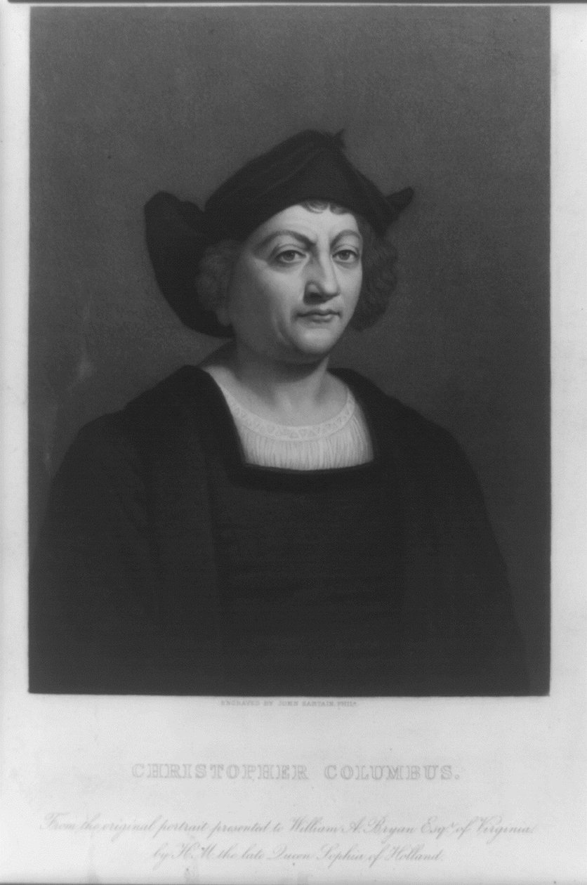 Portret van Christoffel Columbus door Unbekannt