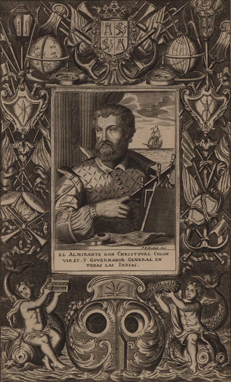 Portret van Christoffel Columbus, 1625 door Unbekannt
