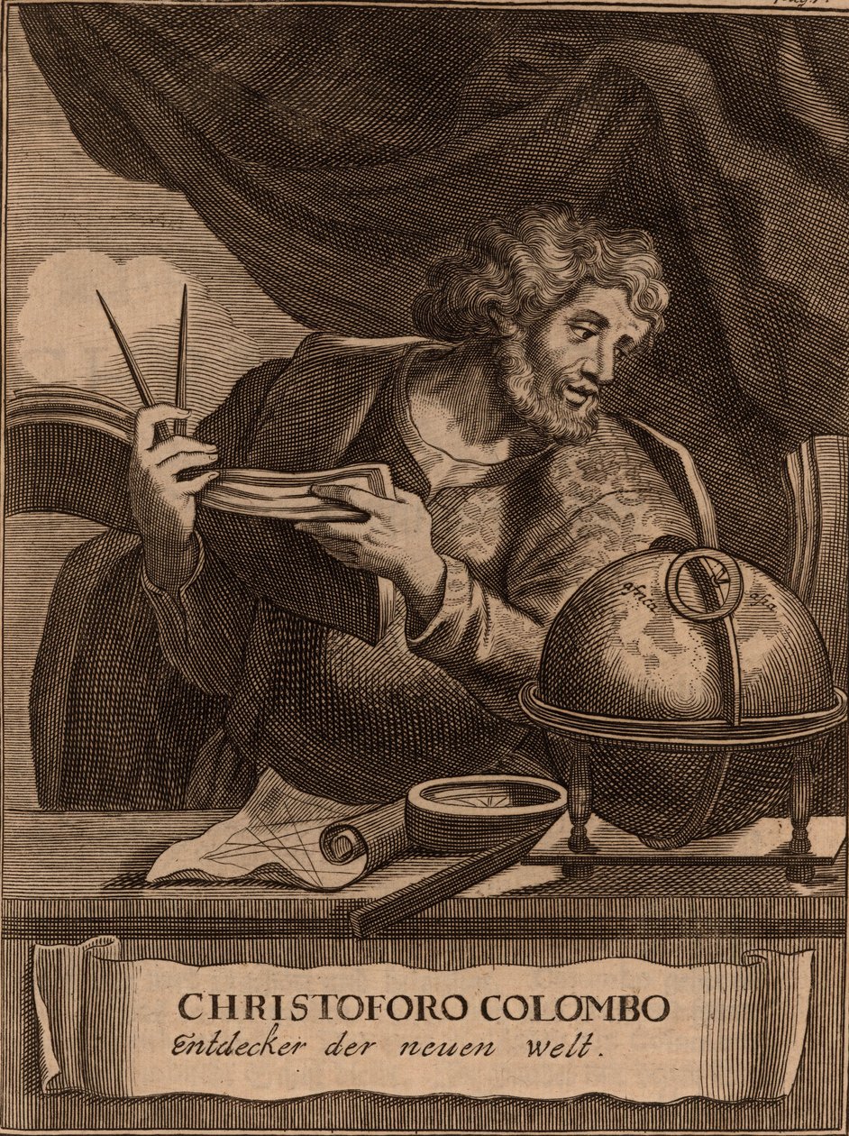 Portret van Christoffel Columbus door Unbekannt