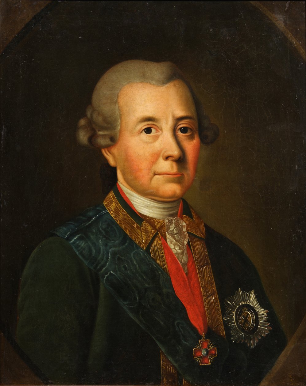 Portret van Fjodor Ivanovitsj Wadkowski, 1712-1783 door Unbekannt