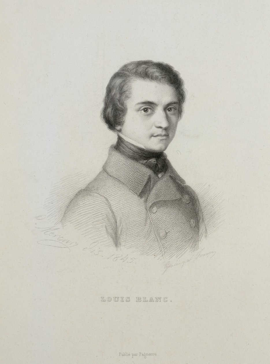 Portret van Louis Blanc 1811-1882, 1845 door Unbekannt