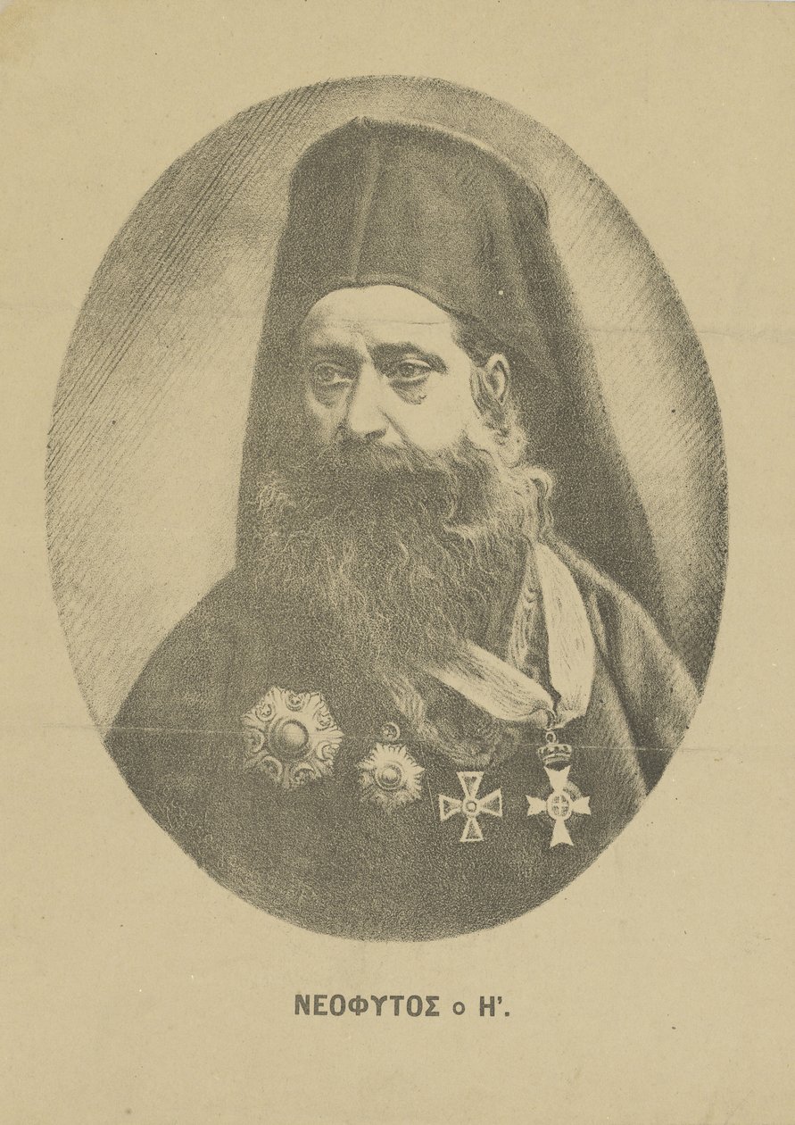 Portret van Neophytos Vamvas 1770-1856, c. 1850 door Unbekannt