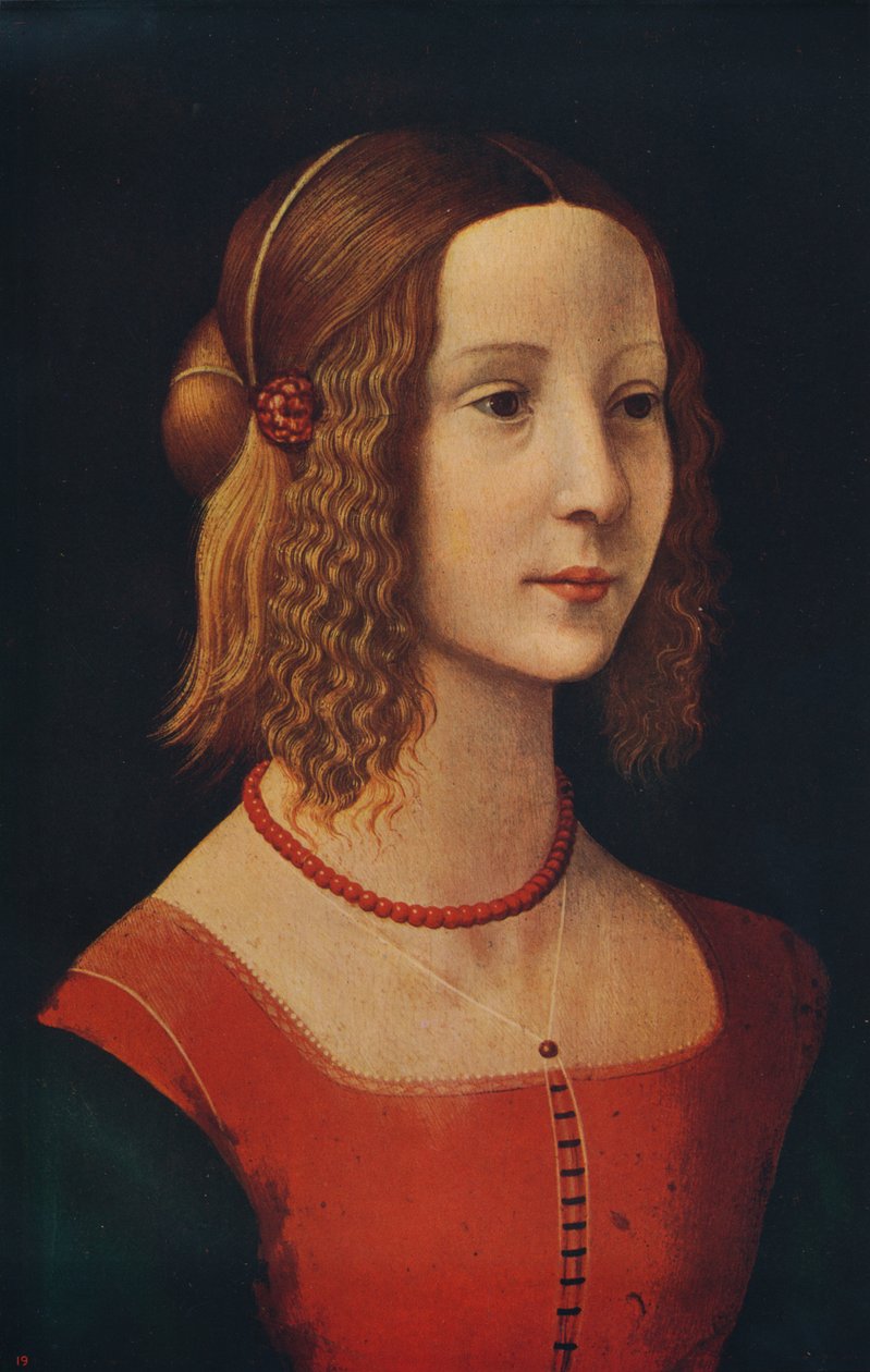 Portret van een Meisje, ca. 1490, ca. 1915 door Unbekannt