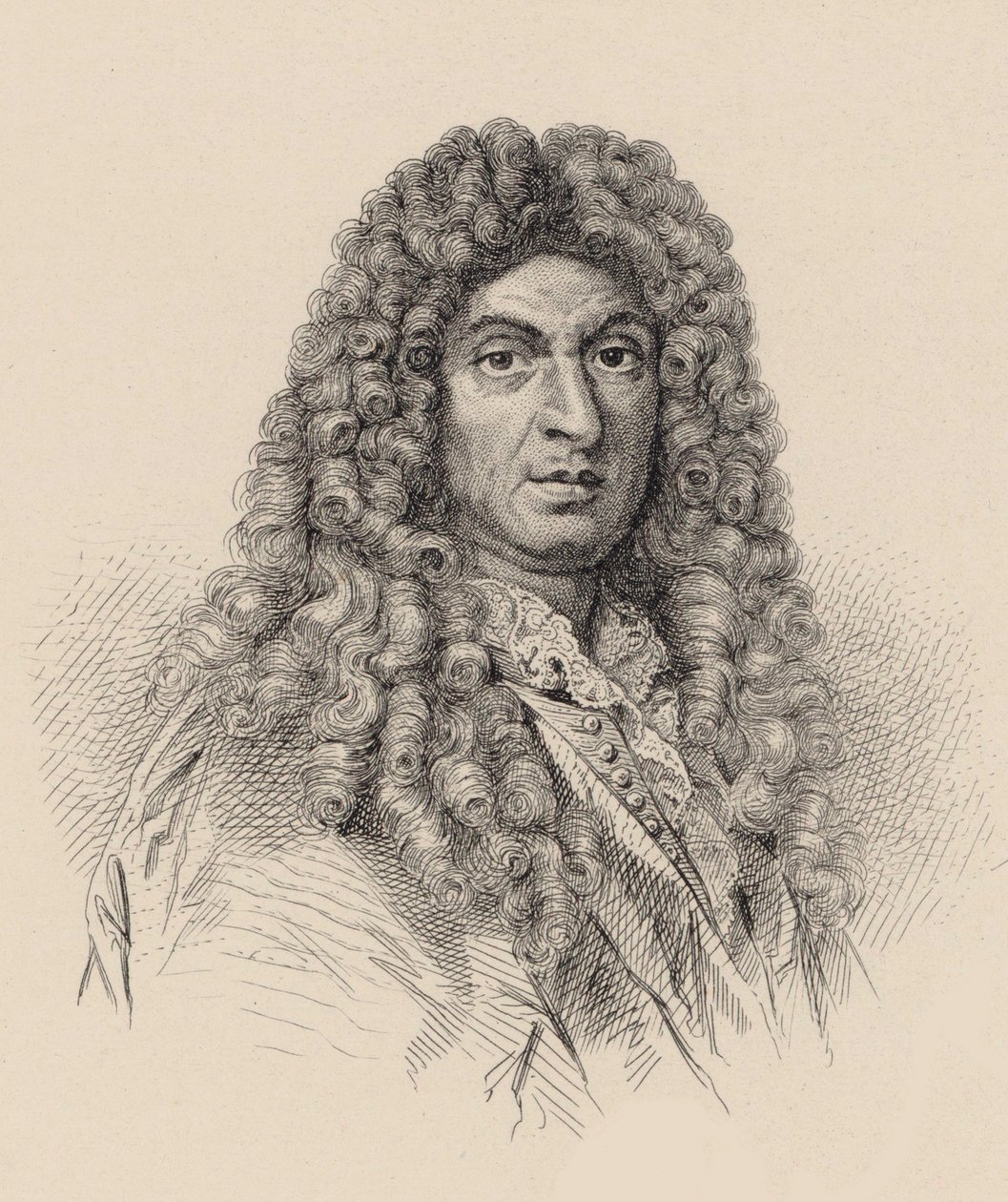 Portret van de componist Jean-Baptiste Lully 1632-1687 door Unbekannt
