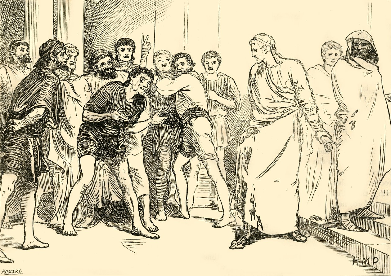 Posthumius in het theater van Tarentum door Unbekannt