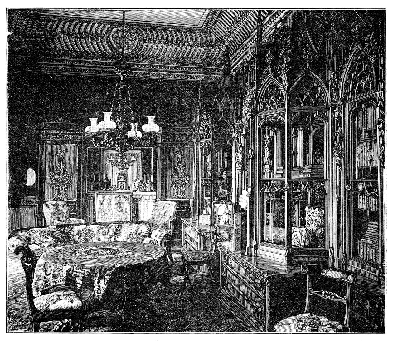 Muziekkamer van Prins Albert, Buckingham Palace, 1900 door Unbekannt