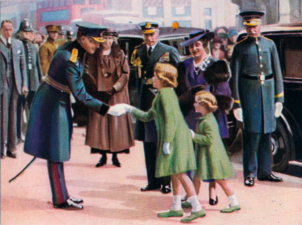 Prinsessen Elizabeth en Margaret c.1935 door Unbekannt