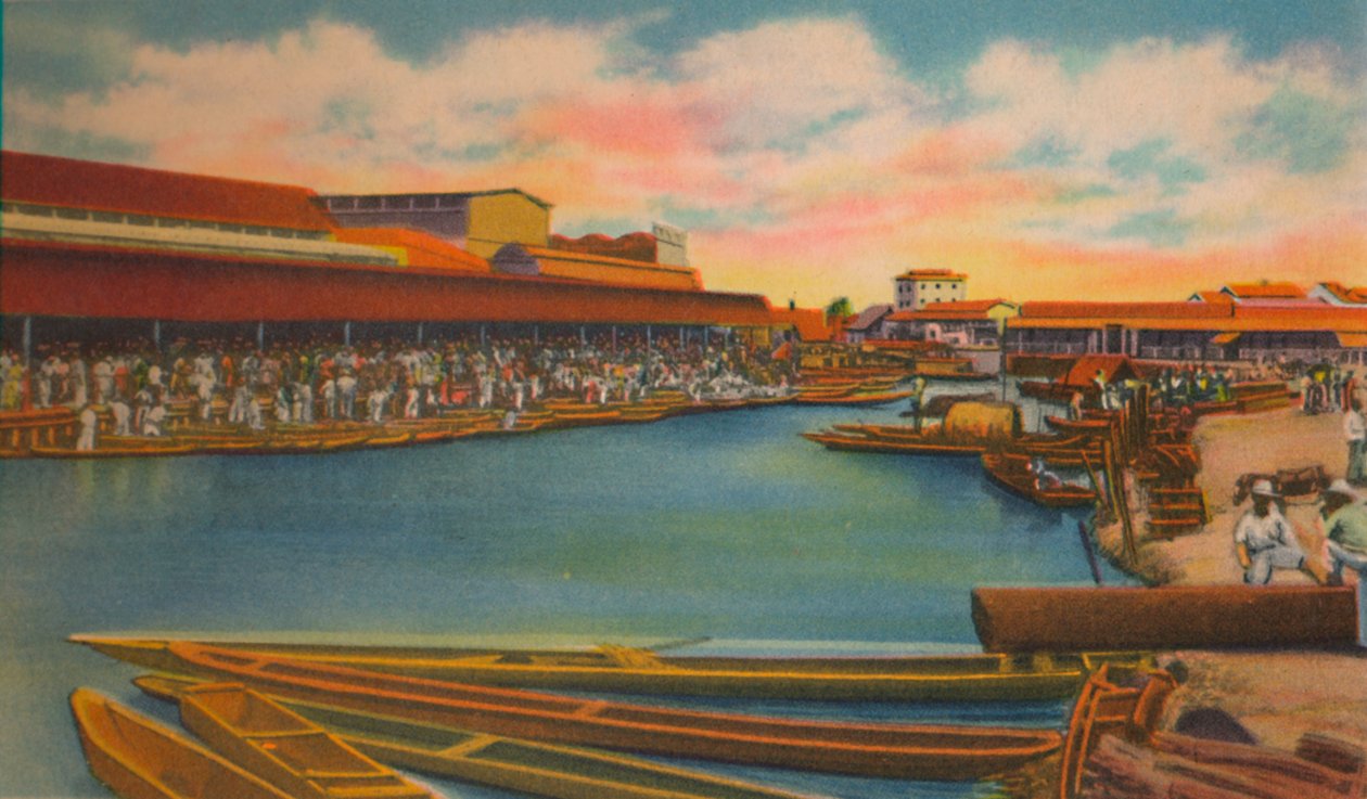 Openbare Markt, Barranquilla, ca. 1940s door Unbekannt