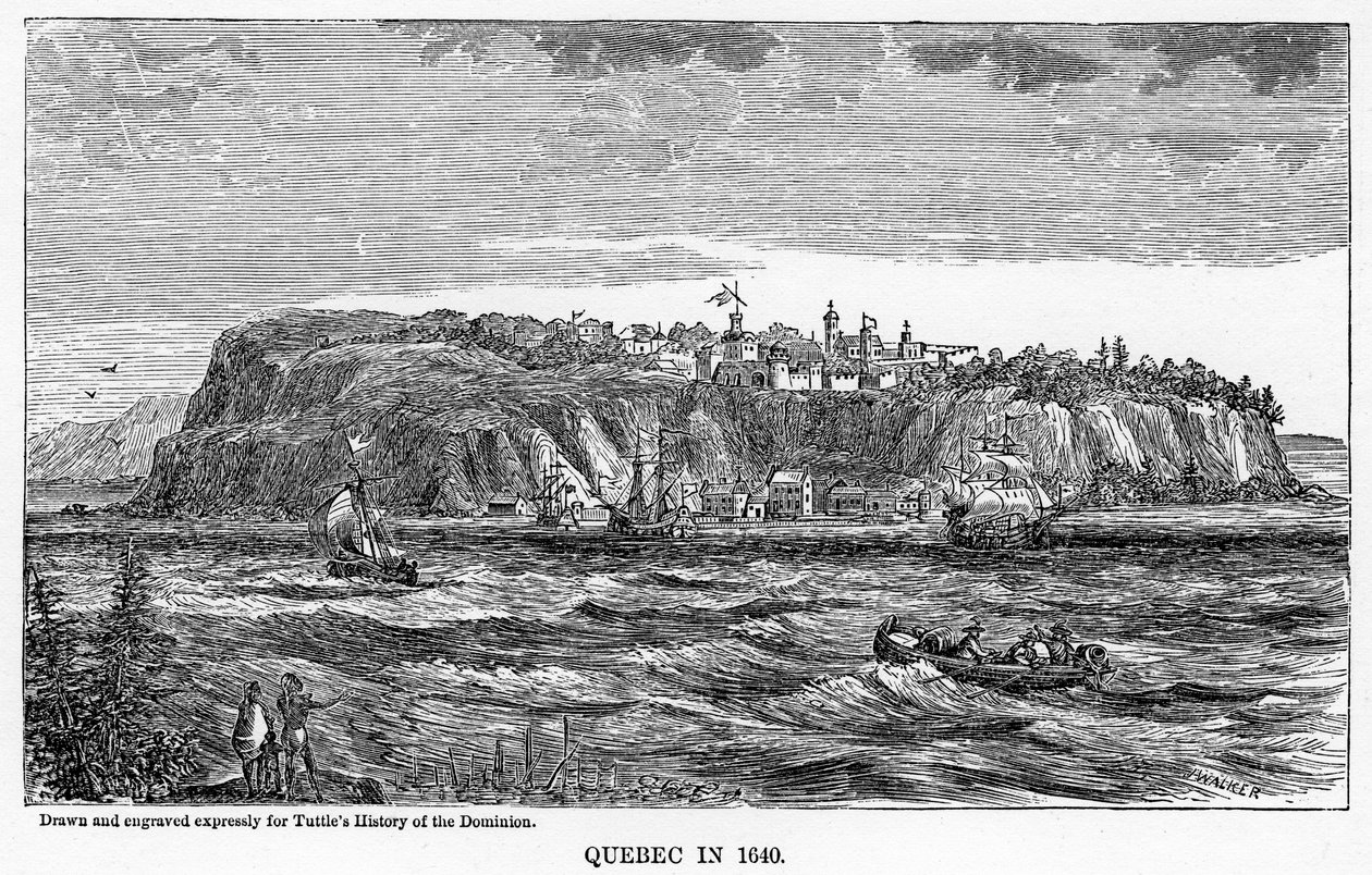 Quebec in 1640 door Unbekannt