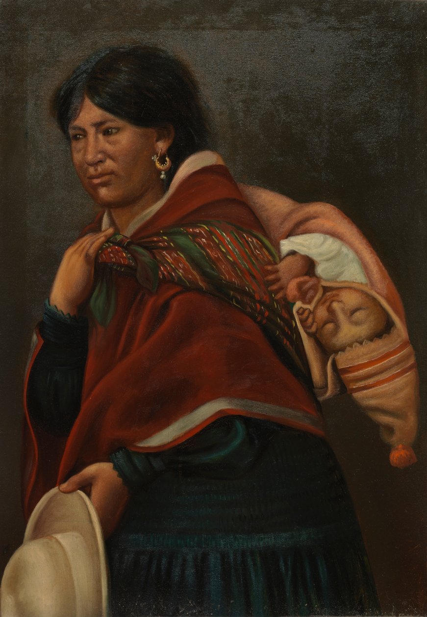 Quechua Moeder, ca. 1890-1892 door Unbekannt