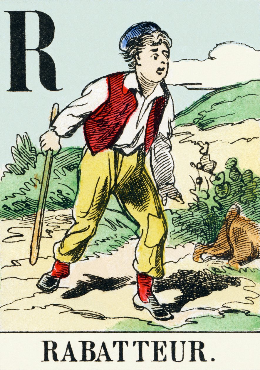 R: Drijver - Het Jachtalfabet, ca. 1890 (gravure) door Unbekannt