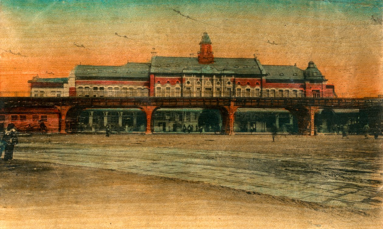 Treinstation, Yokohama, 20e eeuw door Unbekannt