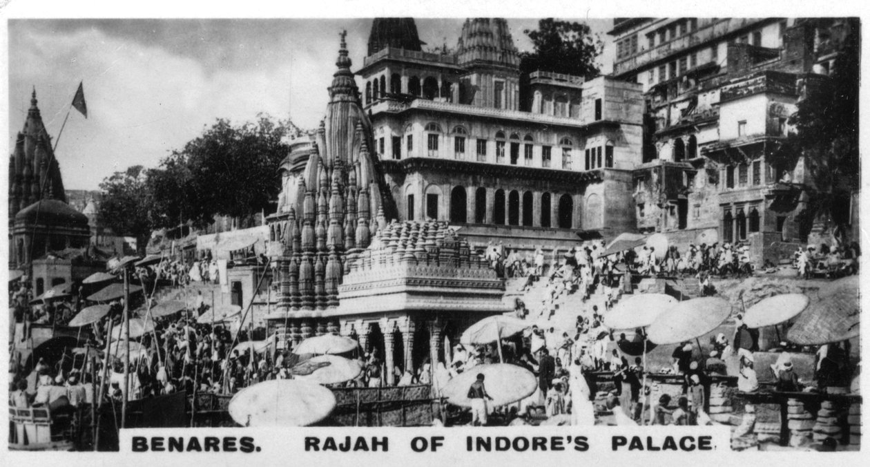 Paleis van de Radja van Indore, Benares, India door Unbekannt