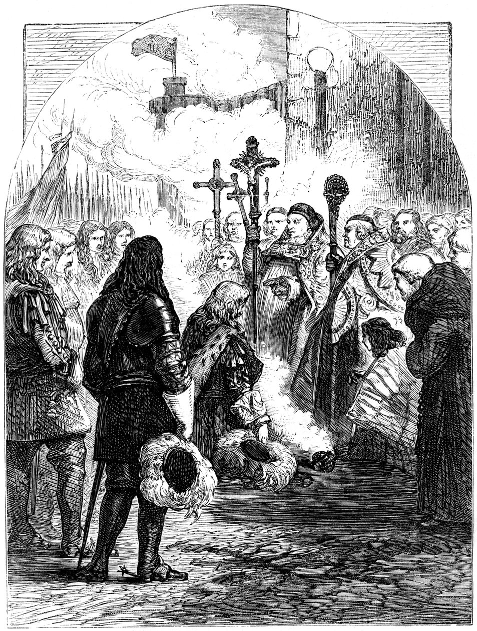 Ontvangst van Jacobus II in Dublin door Unbekannt