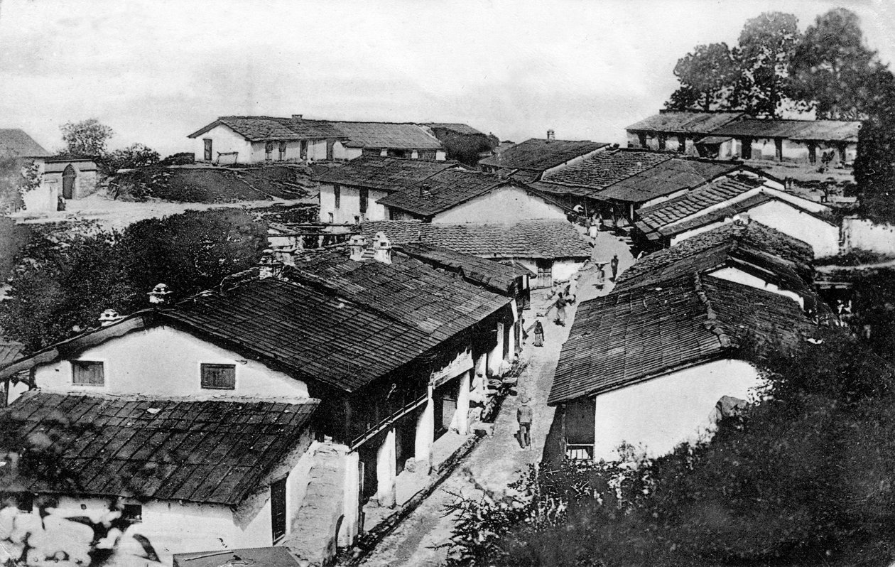 Regimentsbazaar, Ranikhet, Uttaranchal, India, begin 20e eeuw door Unbekannt