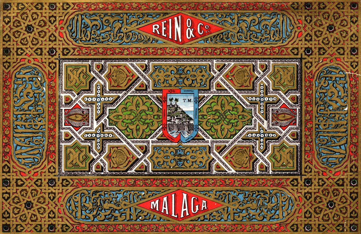 Rein & Co Malaga wijn, 19e eeuw door Unbekannt