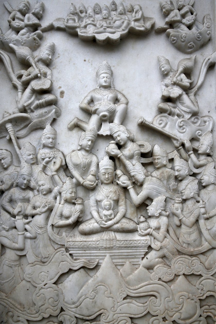 Reliëfs buiten Leicester Jain tempel. Verenigd Koninkrijk door Unbekannt