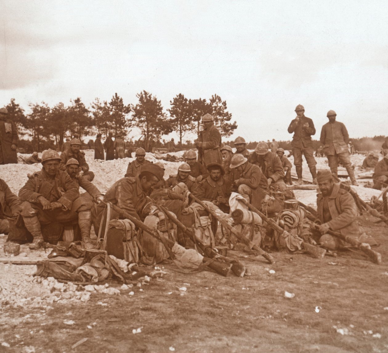 Rustpauze, Champagne, Noord-Frankrijk, ca. 1914-ca. 1918 door Unbekannt