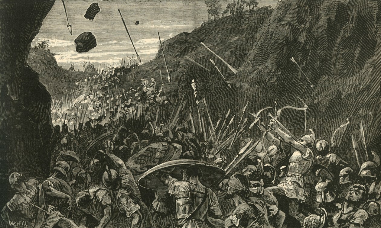Terugtocht van de Atheners uit Syracuse, 1890 door Unbekannt