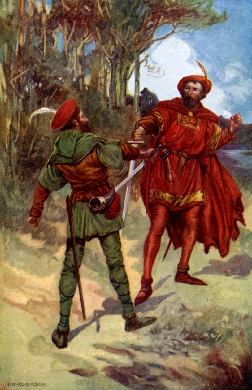 Richard I en Robin Hood, 1925 door Unbekannt