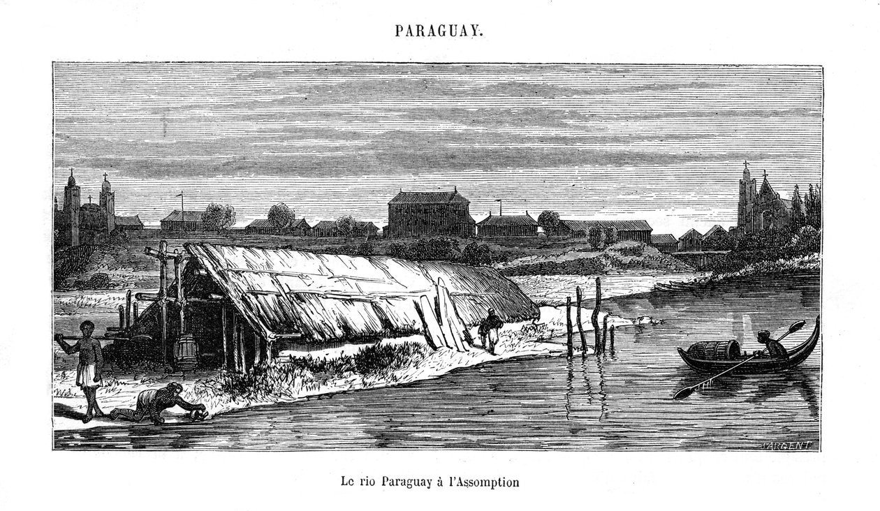 Rivier Paraguay, Zuid-Amerika, 19e eeuw door Unbekannt