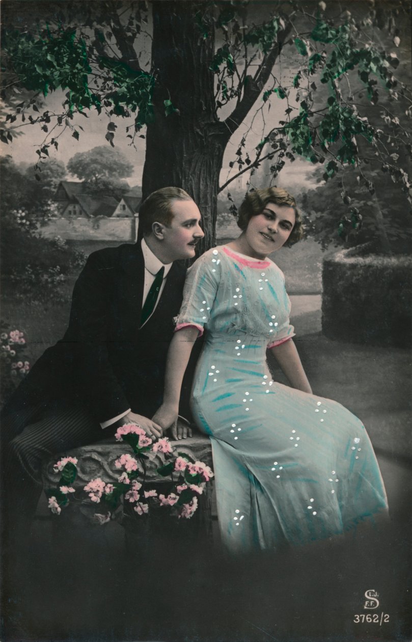 Romantische ansichtkaart, ca. 1910 door Unbekannt