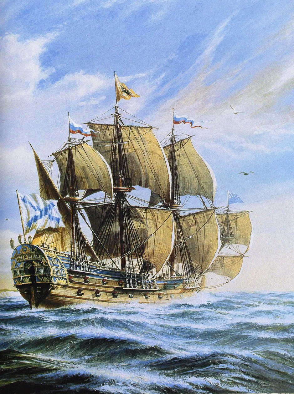Russisch linieschip Poltava, 1712 door Unbekannt