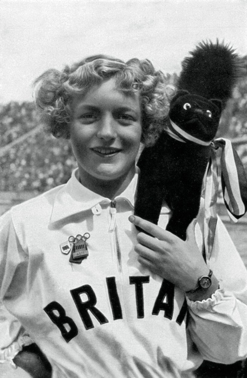 Ruthley Moris-Hancock, Britse zwemmer, Berlijnse Olympische Spelen, 1936 door Unbekannt
