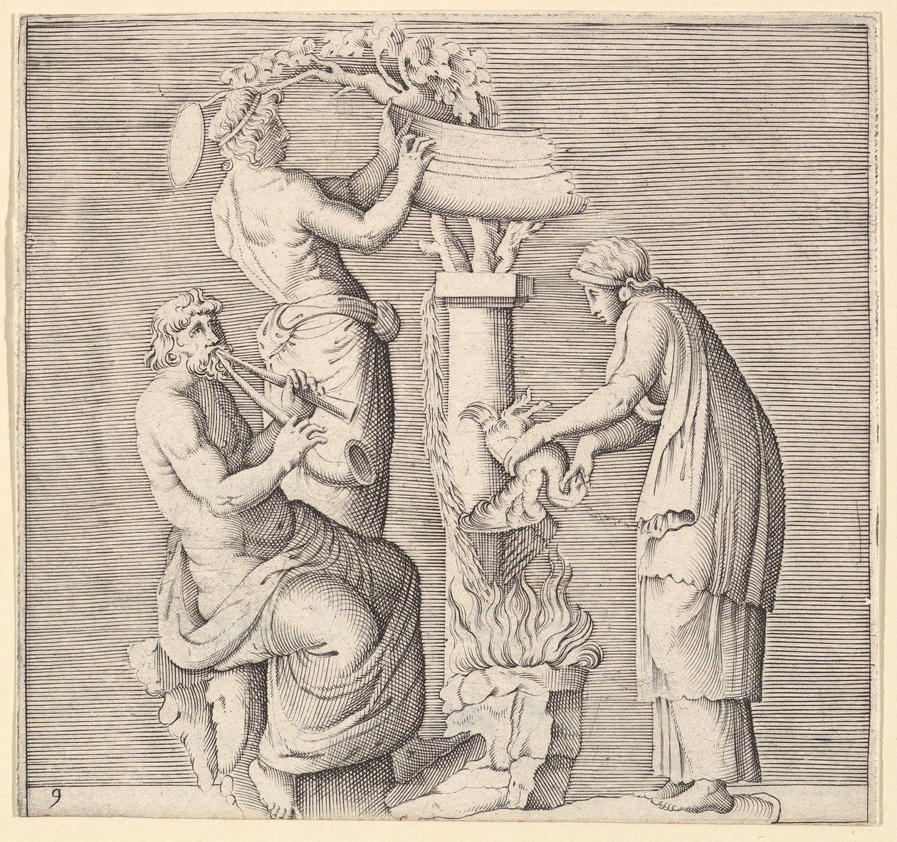 Offer van een zwaan, gepubliceerd ca. 1599-1622 door Unbekannt