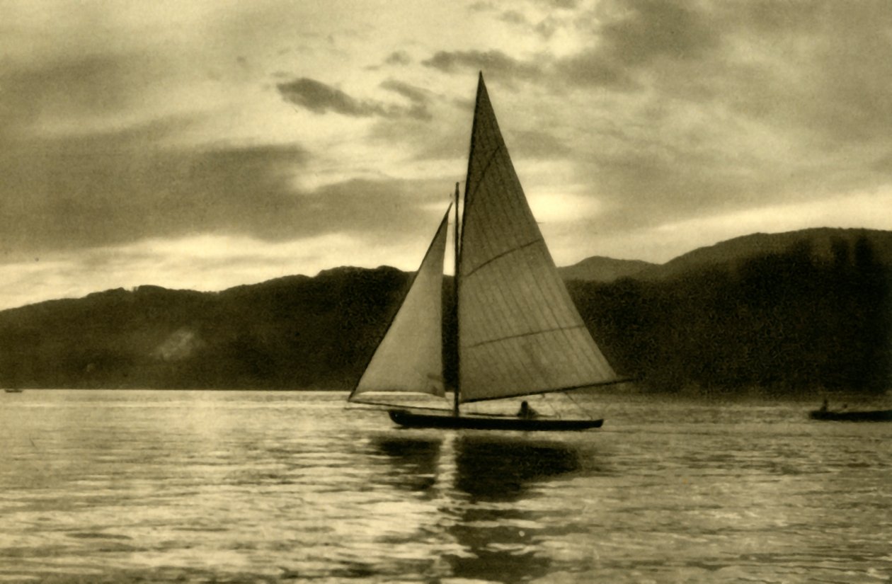 Zeilen op de Wörthersee, Karinthië, Oostenrijk, ca. 1935 door Unbekannt