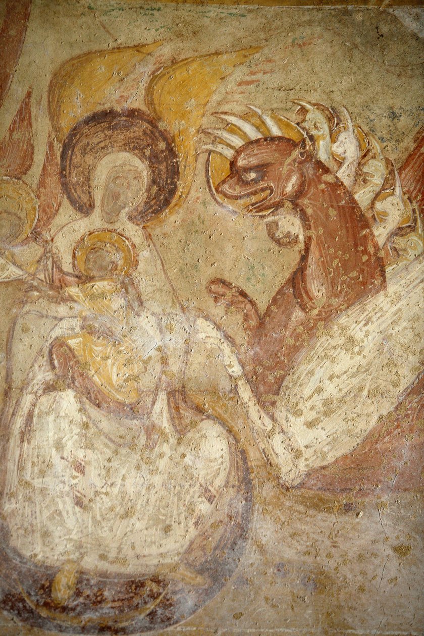 Saint-Savin abdij schilderij: Apocalyps, Saint-Savin-sur-Gartempe, Frankrijk door Unbekannt