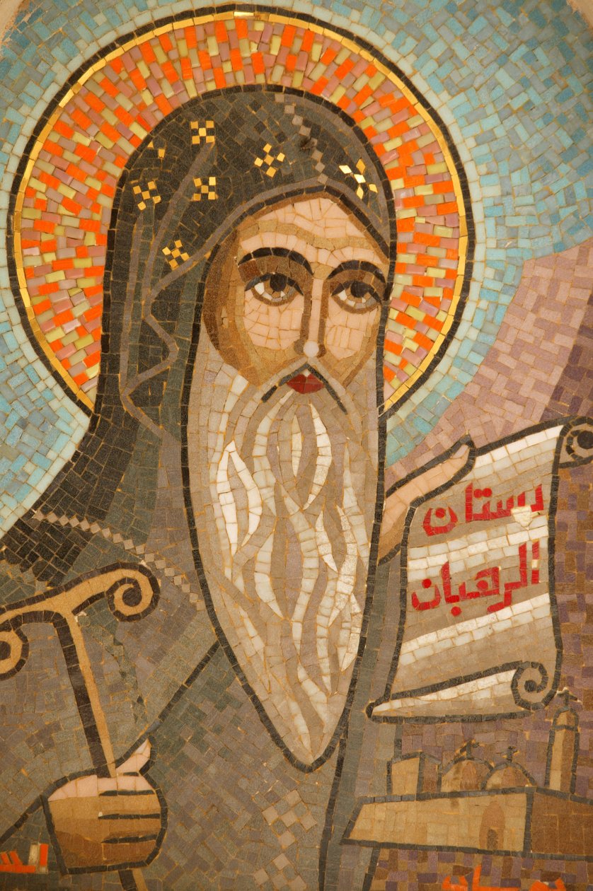 Sint Bishoy koptisch klooster icoon: Sint Antonius Egypte door Unbekannt