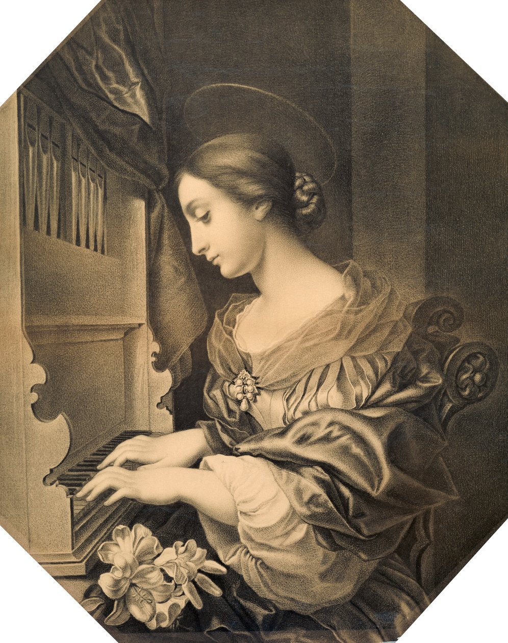 Sint Cecilia door Unbekannt