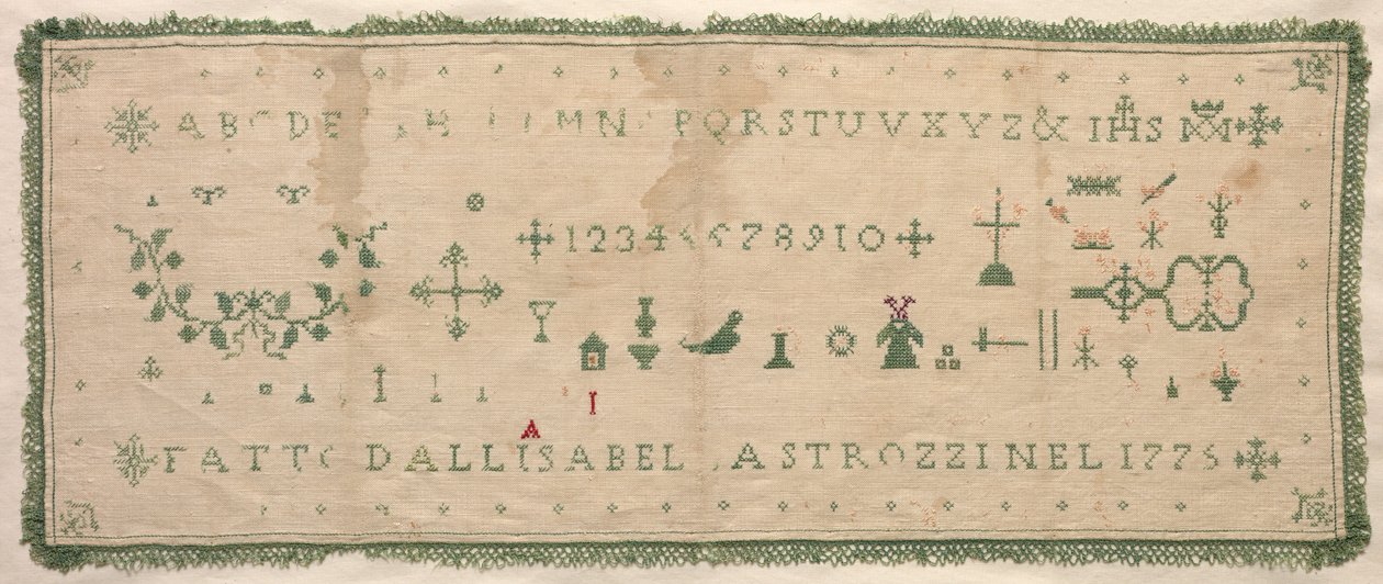 Merklap, 1775 door Unbekannt