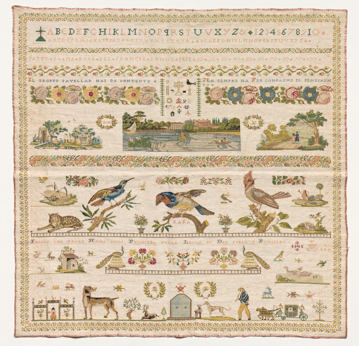 Sampler, 1821 door Unbekannt