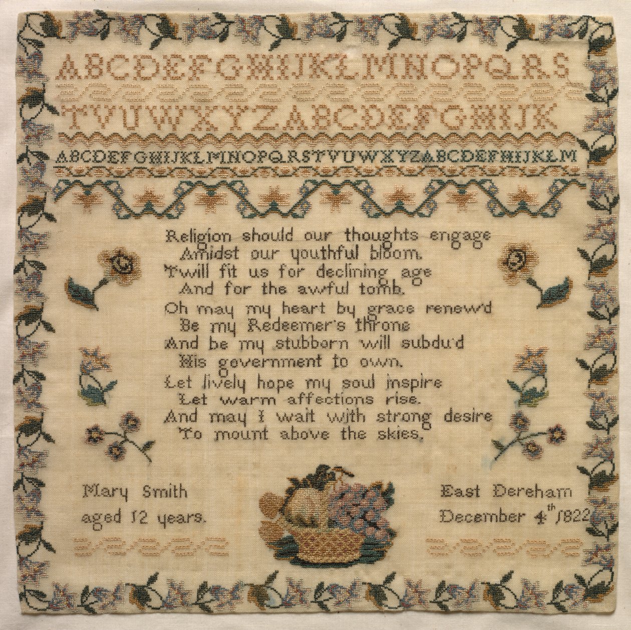 Sampler, 1822 door Unbekannt