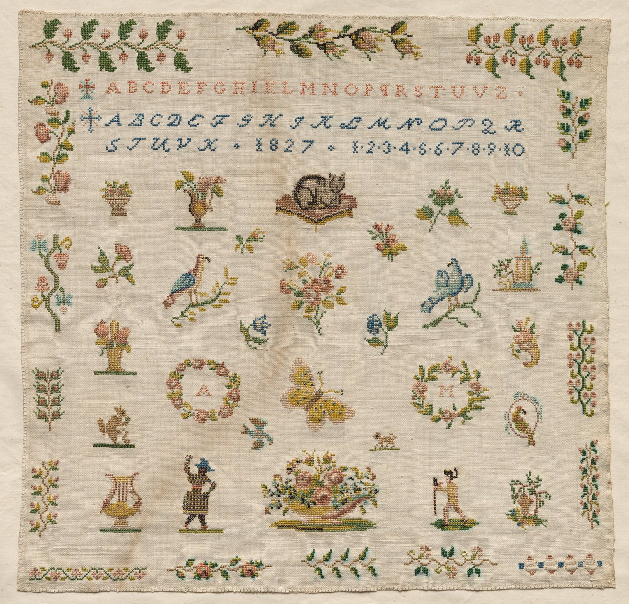 Sampler, 1827 door Unbekannt
