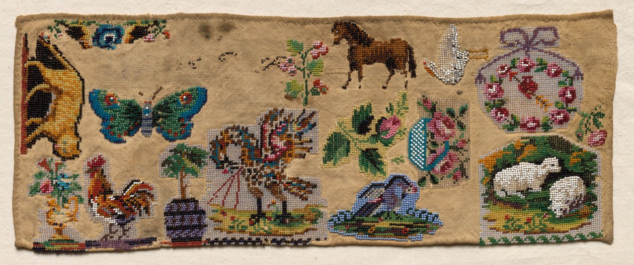Fragment van een merklap, 1800s door Unbekannt