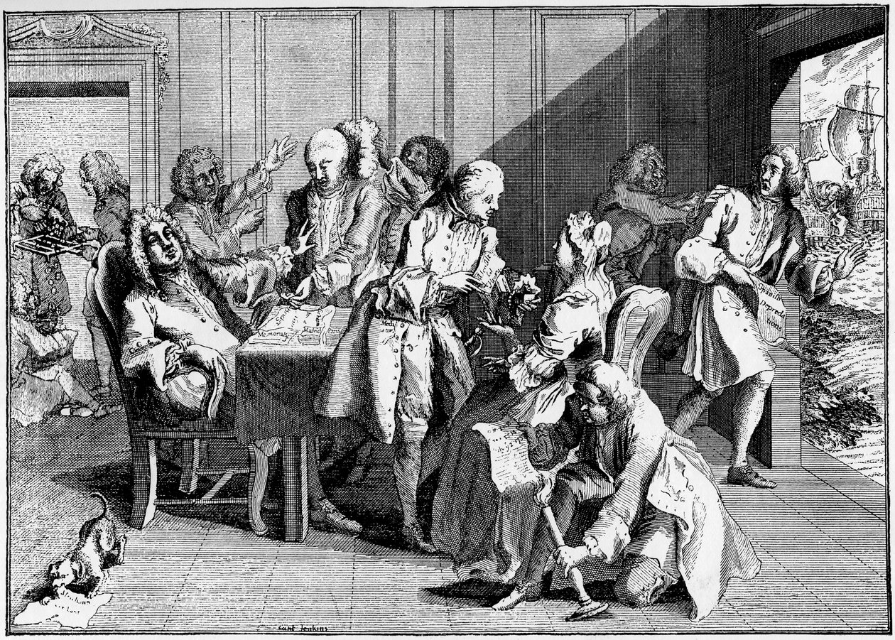 Satire op Walpole, 1738, 1910 door Unbekannt