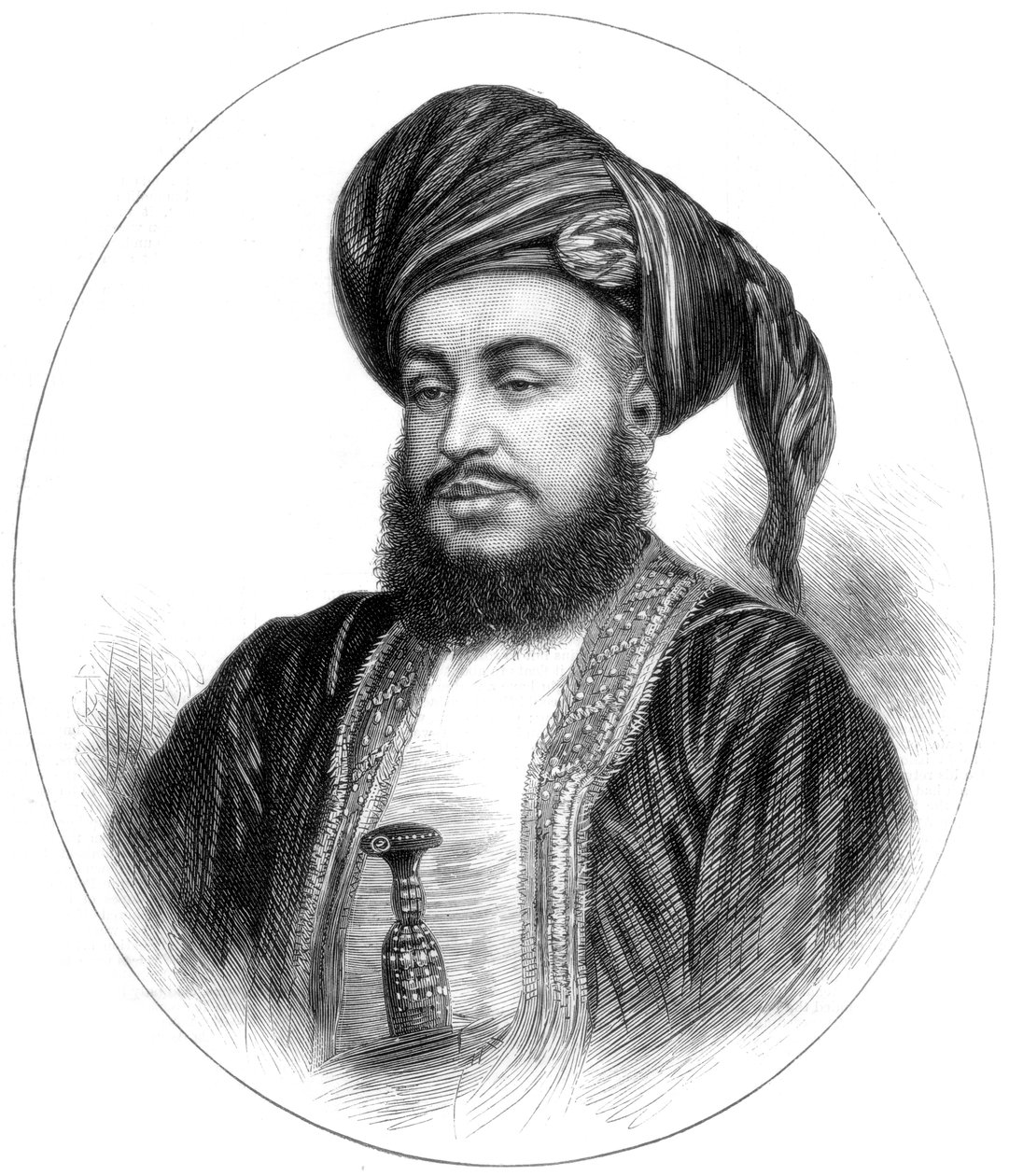 Sayyid Barghash Bin Said, Sultan van Zanzibar, 1875 door Unbekannt