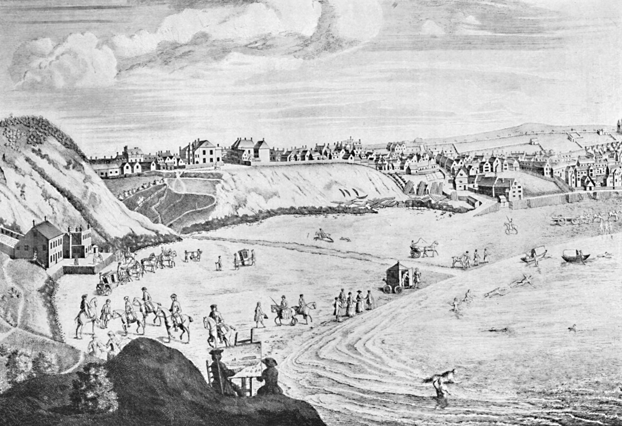 Scarborough Sands in 1735, ca. 1735, 1904 door Unbekannt